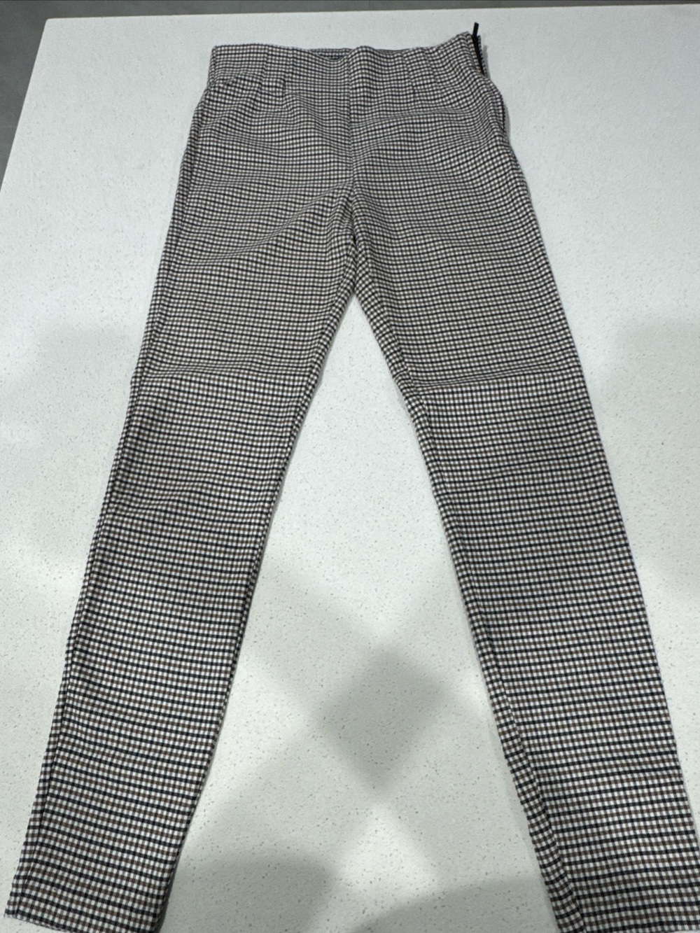 Zara high-waisted gingham trousers